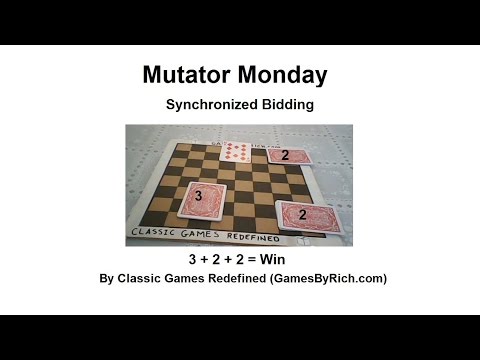 Synchronized Bidding mutator applied to Oneonta Whist (cooperative play)