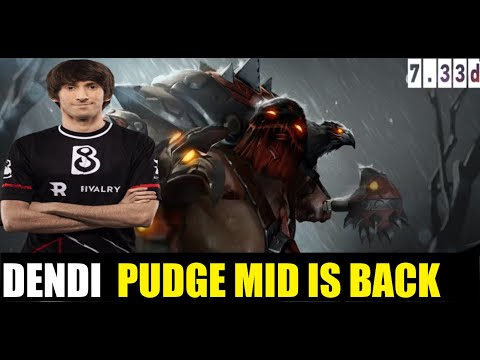 PUDGE MID 7.33D- DENDI IS BACK! #dota2 #dota2highlights