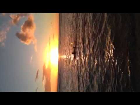 Sunset and Caylin at Ke'e beach