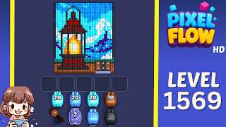 Pixel Flow Level 1569 Solution Walkthrough
