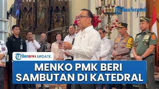 Menko PMK Beri Sambutan di Gereja Katedral Ajak Umat Doakan Korban Banjir Sumatera-Aceh