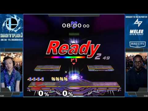 Smash n Splash 3 - PNDA | AbsentPage (Fox) vs. Trulliam (Falco) - SSBM - Top 256 Winners Semis