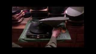 Brunswick Parisian phonograph playing Reverend A. Johnson's "God Don't Like It"