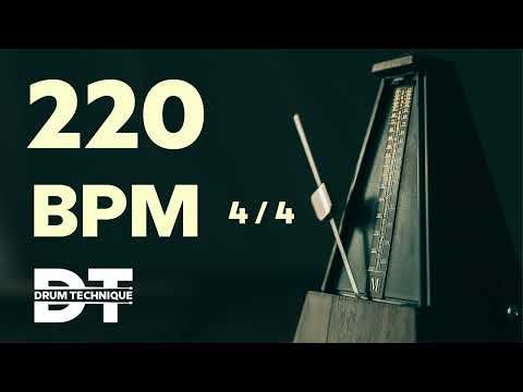 220 BPM ONLINE METRONOME 4/4 cowbell sound  #study