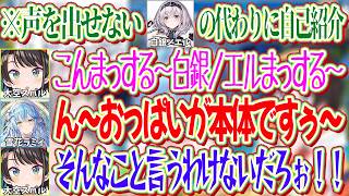 声が出せないノエルの代わりにとんでもない自己紹介をするスバルとラミィ【ホロライブ切り抜き/大空スバル/白銀ノエル/雪花ラミィ】