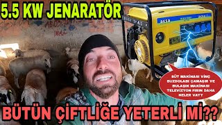BU BİR CANAVAR!! 5.5 KW JENARATÖR BÜTÜN ÇİFTLİĞE YETERLİ Mİ? YENİ EKİPMAN ALDIK