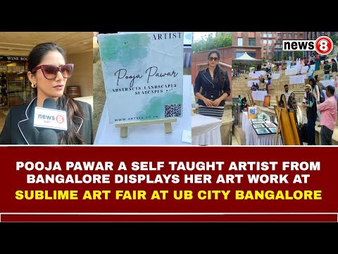 Pooja Pawar a self taught artist from Bangalore displays her art work at Sublime Art Fair at UB City