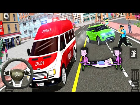 Policeman Ambulance Van Driving - 911 Emergency Rescue Driving Simulator - (part 6) Android Gameplay