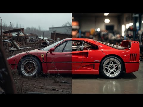 "Restoring a Legend: Ferrari F40 1990 in Rosso Corsa – Full ASMR Detailing & Workshop Reveal"