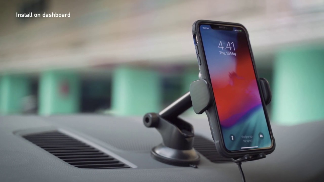 Бездротовий АЗП Energea Windscreen WiMountSense 2.0 (Black) 6957879422751 video preview