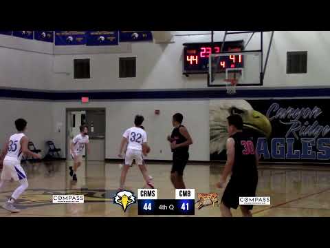 Canyon Ridge MS A team boys basketball  1/21/20