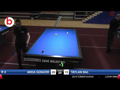 ARDA GÜNGÖR & TAYLAN BAL Bilardo Maçı - 2019 TÜRKİYE KUPASI 2.ETAP ERKEKLER-2.TUR