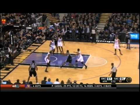 [2.9.12] Marcus Thornton - Clutch Back to Back Three Pointers Vs Thunder