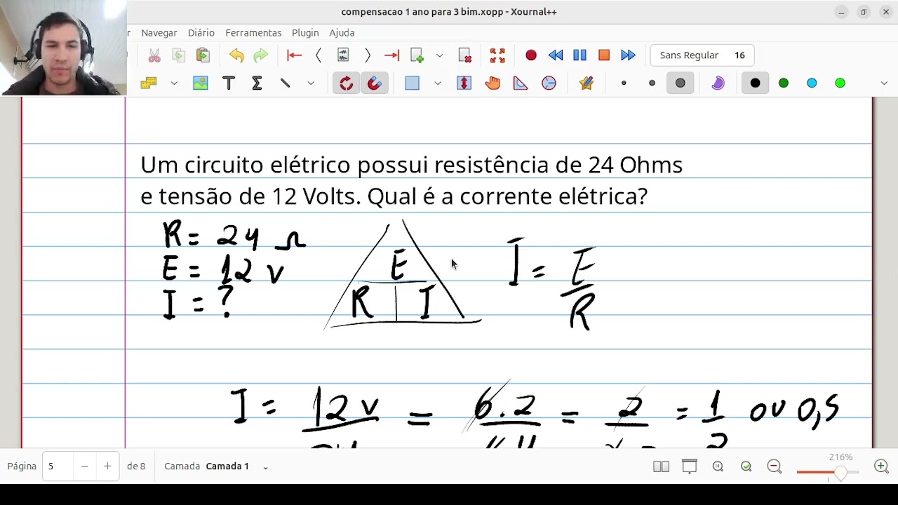 Primeira Lei de Ohm: cálculo da corrente elétrica