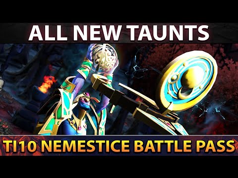 ALL New Taunts - TI10 Nemestice Battle Pass