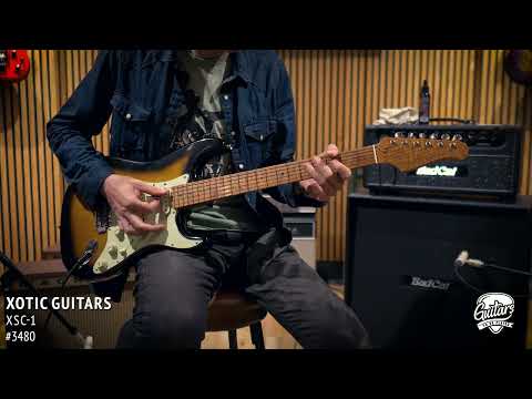 Xotic XSC-1 Alder S-Style w/ Roasted Flame Maple Neck – 2-Tone Burst (Demo) image 12