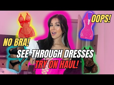 4K SEE-THROUGH Dresses TRY ON with Mirror View! | Alyssa Fox TryOn