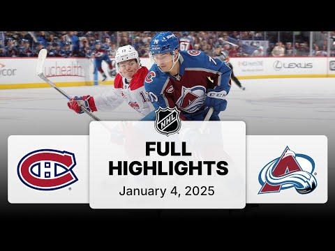 NHL Highlights | Canadiens vs. Avalanche - January 04, 2025