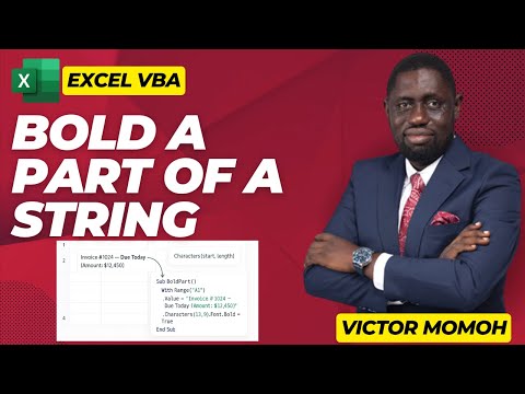 Bold a part of a string Excel VBA