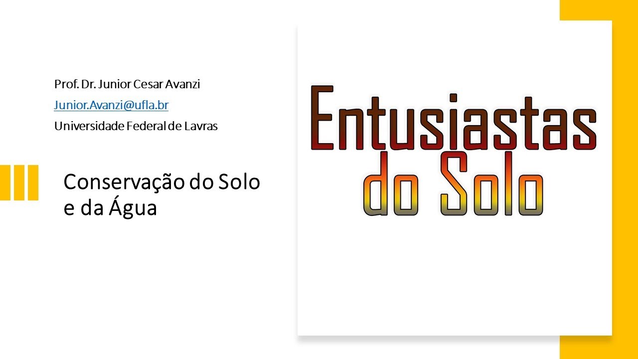 Introdução a conservação do solo: tipos de erosão