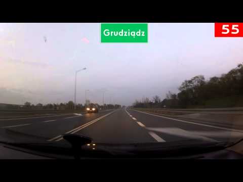 Wjazd do Grudziądza od autostrady A1