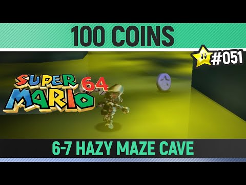 Super Mario 64 - 100 Coins in Hazy Maze Cave ⭐ 51/120 Star Guide
