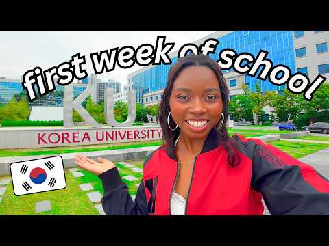 FIRST WEEK at a KOREAN COLLEGE 🇰🇷 | gameday, speaking korean, classes *exchange student @KU*