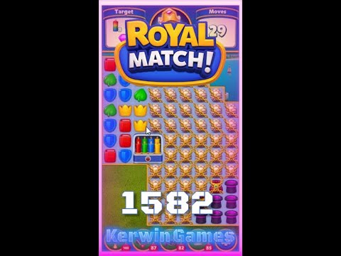 Royal Match Level 1582 - No Boosters Gameplay