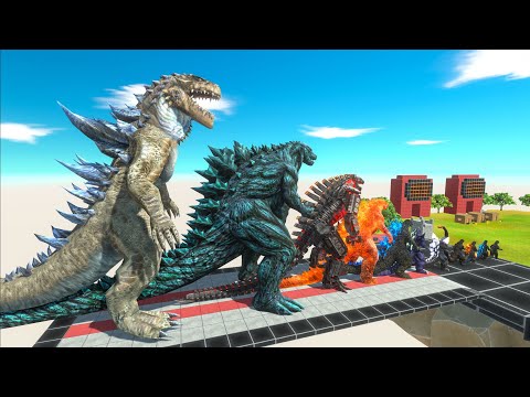 EVOLUTION of T-REX GODZILLA Size Comparison vs Team KING KONG + TIAMAT + SHIMO + GIGAN + KING TITAN