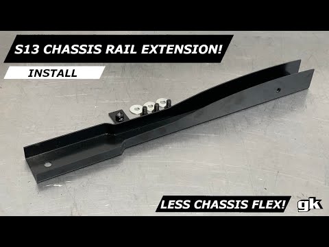 Gktech S13 Silvia Frame Rail Extension Reinforcement Brace - Install
