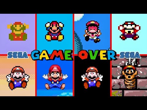 Evolution of Mario SEGA Bootlegs GAME OVER Screens