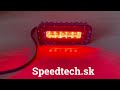 Výstražné LED svetlo na vysokozdvižný vozík - 30W červený pruh / 10-80V (148x60mm) - Video Youtube