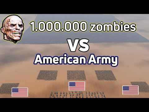 Great battle - 1 million zombies attack American army with tanks - UEBS 2