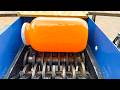 Breaking Glass Bottles With Shredder Crushing Crunchy Soft Things ASMR