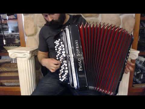 4940 - Black Paolo Soprani Chromatic Button Accordion Midi C LMMM 87 120 $2999