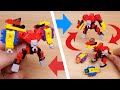 Micro LEGO brick dinosaurs combiner transformer mech - Dino Combo
