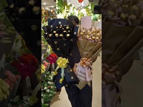 homemade chocolate bouquet#2000 and paper packing design#short#video