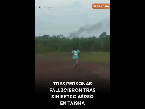 🚨 Tres personas murieron tras la caída de una avioneta en Taisha, provincia de #MoronaSantiago