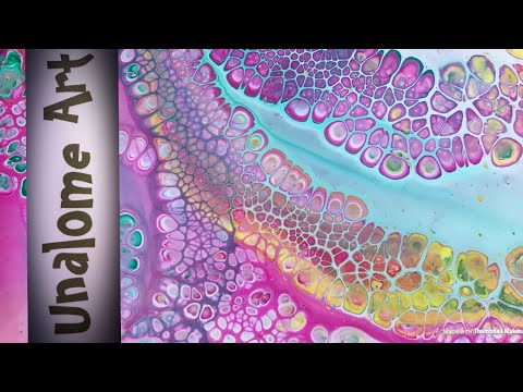 Acrylic pouring. ( 185 ). Flip cup and control the cells