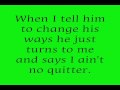 Shania Twain- I ain't no quitter lyrics