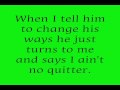 Shania Twain- I ain't no quitter lyrics 
