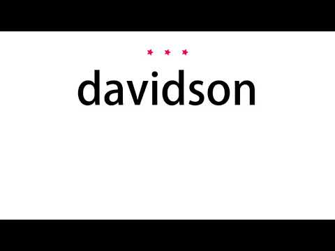 How to pronounce davidson - Vocab Today