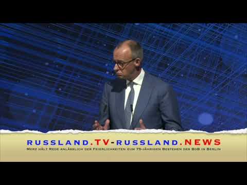 Merz hält Rede anlässlich der Feierlichkeiten zum 75 jährigen Bestehen des BdB in Berlin