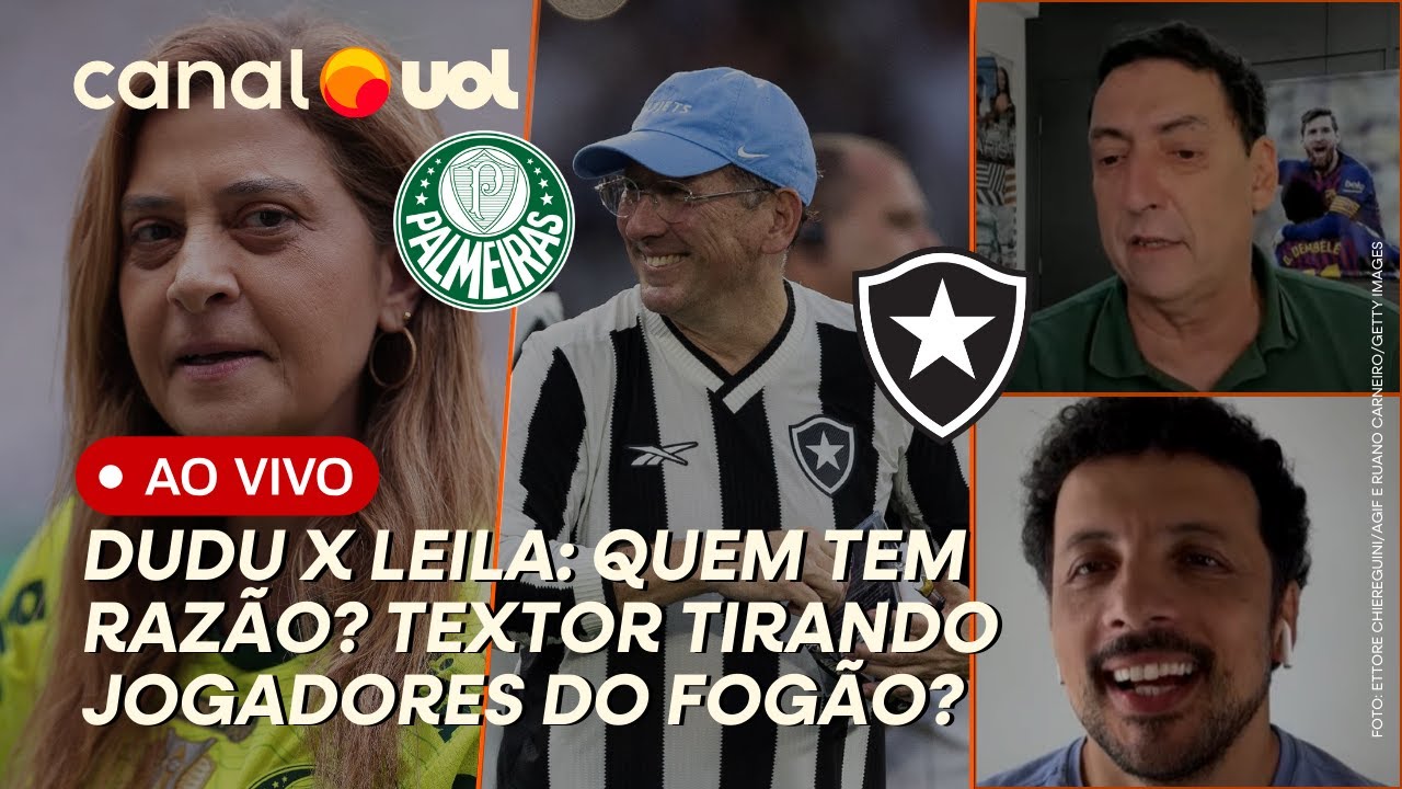 🔴 PALMEIRAS: DUDU X LEILA, QUEM TEM RAZÃO? VITOR REIS VENDIDO! TEXTOR TIRANDO JOGADORES DO BOTAFOGO?