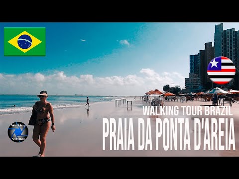 Walk Praia Ponta D'Areia Beach, São Luís in Brazil