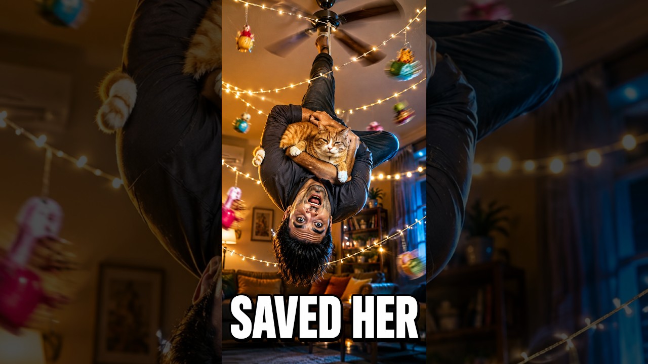My Cat Fell and I Caught Her — Then the Ceiling Fan Caught Me 🐱