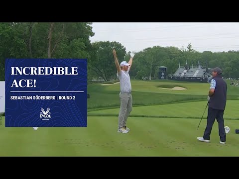 Incredible HOLE-IN-ONE for Sebastian Söderber! | 2024 PGA Championship