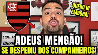 EXPLODIU AGORA! NÃO TEM COMO SEGURAR! VAI FAZER FALTA! FLAZOEIRO CONFIRMOU! NOTÍCIAS DO FLAMENGO!