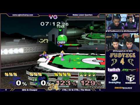 Justice 4 - CTRL | DJ Nintendo & The Moon Vs. Idris & Chuuper - SSBM Losers Quarterd - Melee