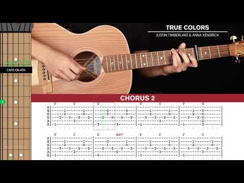 True Colors Guitar Cover Justin Timberlake Anna Kendrick 🎸|Tabs + Chords|